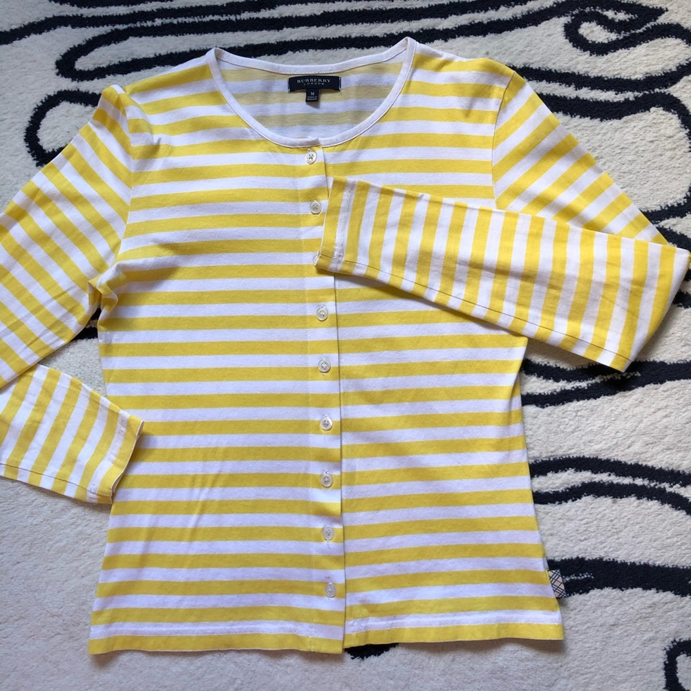 Burberry Yellow Striped women Long Sleev